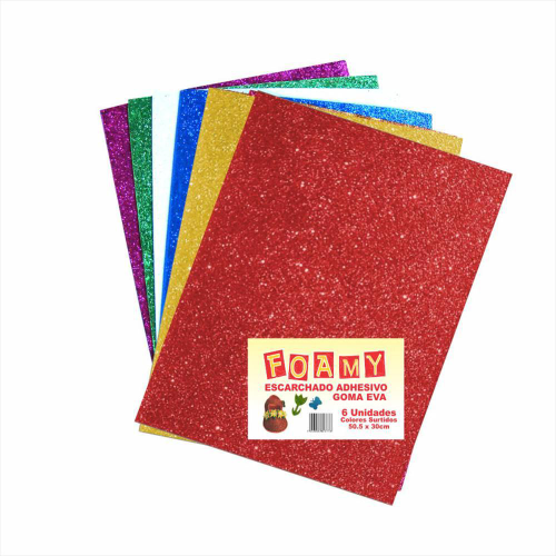 Papel Foami Escarchado Tamaño carta (Alfa)