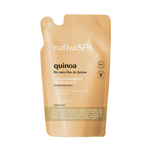 REFIL LOCAO FIRMADORA DES HIDRATANTE CPO QUINOA 400ML NATIVA SPA
