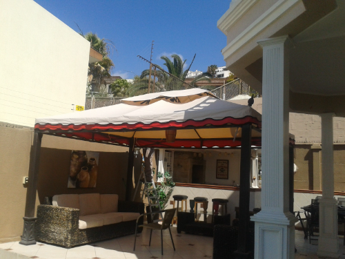 Repuesto de toldo tipo pergola 3Mx3M en material lono impermeable como beige