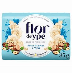 SABONETE FLOR DE YPE ROSAS BRANCAS E AVELA