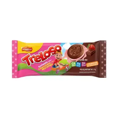 BISC VITA. TRELOSO RECH 37G. CHOCOLATE C/MORANGO