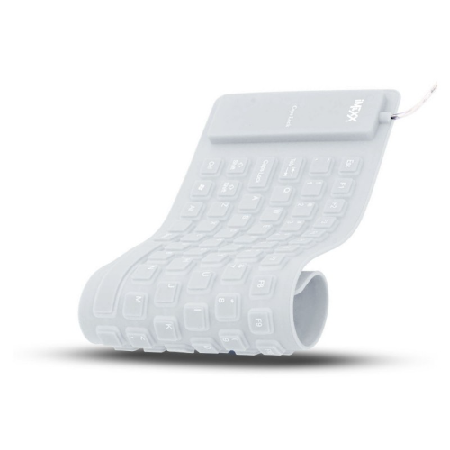Teclado flexible blanco