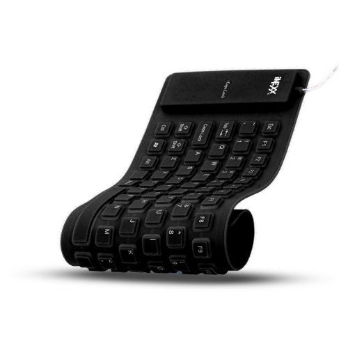 Teclado flexible negro