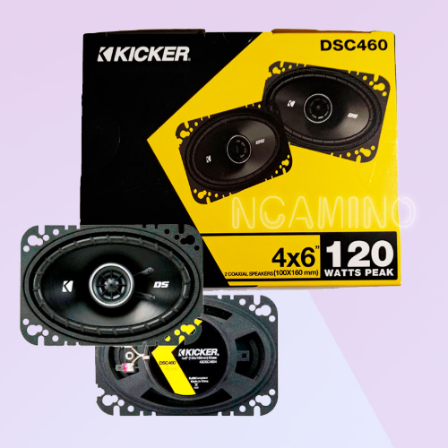 456BOCINAS COAXIAL 4X6" KICKER DESCOMPUESTAS 120W 2 VIAS