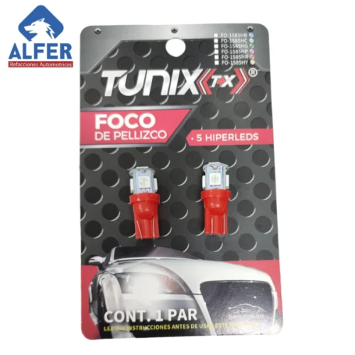 596FOCO PELLIZCO TUNIX FO-1585HC 5 LEDS ROJO 1W 12V