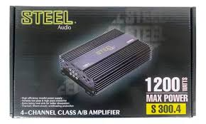 835AMPLIFICADOR STEEL S300.4 1200W 4 CANALES CLASE AB