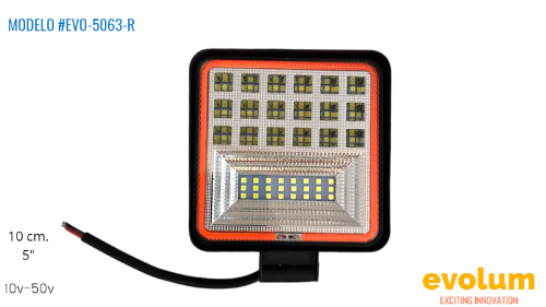 692FARO DE LED CUADRADO EVO-5063 R 5" 10V-50V