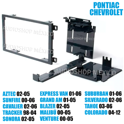 499FRENTE HF-0420DD 2 DIN Chevrolet Express Van Pontiac 98-12