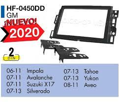 712FRENTE HF-0450DD 2 DIN Chevrolet Avalanche Suzuki XL7 GMC Yukón 2006-2013