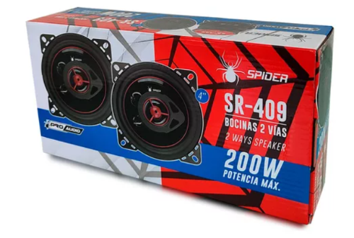 823BOCINAS SR-409 4" 200W 2 VIAS SPIDER