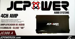 585AMPLIFICADOR DE AUDIO JC300.4 JCPOWER AUDIO SYSTEMS 4 CANALES CLASE AB