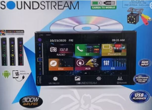 446PANTALLA SOUNDSTREAM USO 7" 1 DIN 4 CANALES VIR-7000NRBT