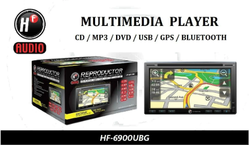 449PANTALLA HF-6900UBG DE USO 7" 50W x 4 HF AUDIO