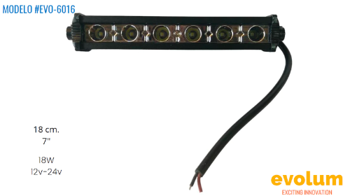 695FARO BARRA LED EVO-6016 7" 18W 12V-24V