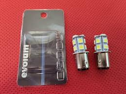59FOCO LED EVOLUM 1034 (1157-5013-W)  BLANCO 2 POLOS PATAS DISPAREJAS 12V 3W