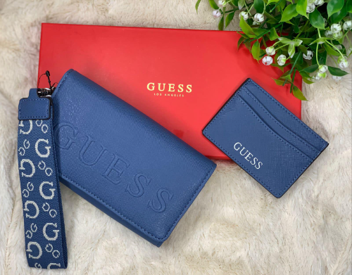 KIT CARTERA GUESS AZUL