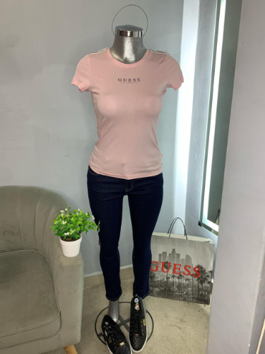 Playera Rosa claro mujer guess S