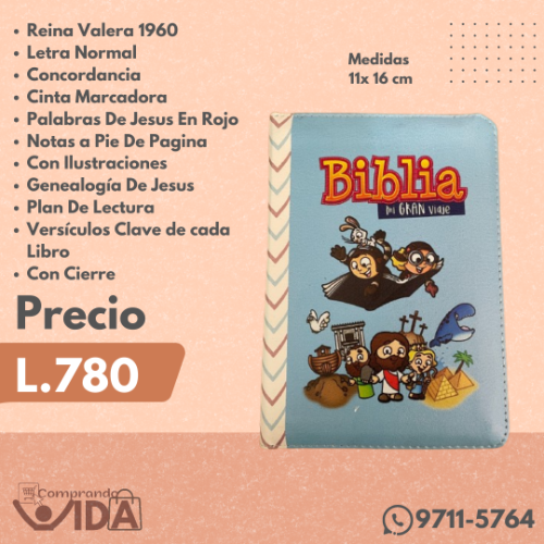 BIBLIA MI GRAN VIAJE NIÑO AZUL