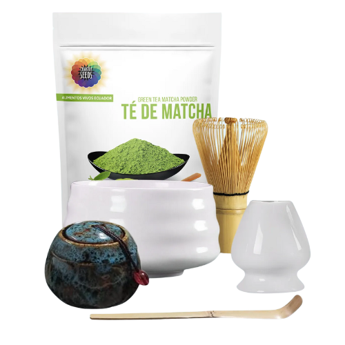 Set de matcha 5 piezas + matcha 70 g Chakra Seeds