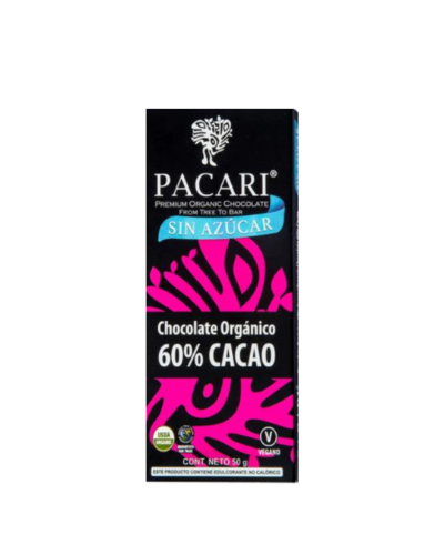Chocolate 60% cacao 50 g Pacari