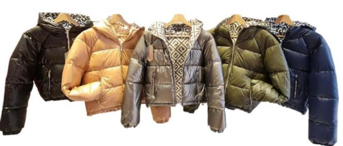PARKA METALIZADA CORTA REVERSIBLE TALLA S COLOR AZUL