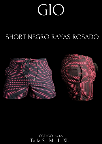 SHORT RAYAS ROSA TALLA XS