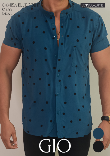 CAMISA AZUL P/NEGROS