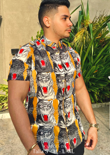 CAMISA TIGRE DORADA TALLA S
