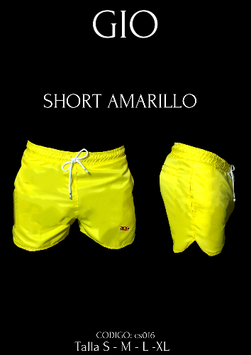 SHORT AMARILLO TALLA XS
