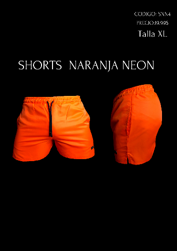 SHORT NARANJA NEON TALLA L