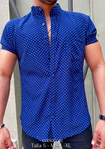 CAMISA AZUL P/BLANCO