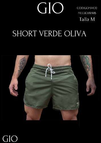 SHORT VERDE OLIVA TALLA XL