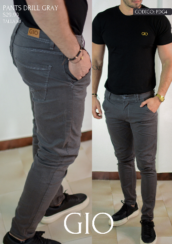 PANTALON DRIL GRIS