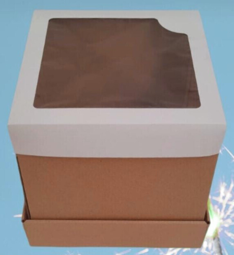 CAJA DRIP CAKE C/ VISOR BASE CARTON MICRO laterales micro 25x25x25