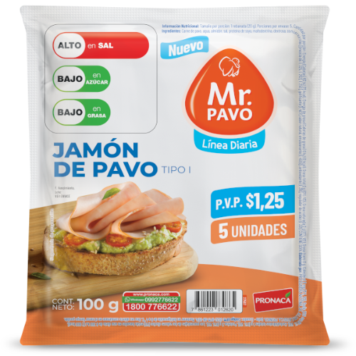 Jamon de pavo Mr Pavo Linea diaria