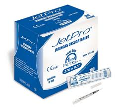 JERINGA jetPro PARA INSULINA 1cc CAJA X 100