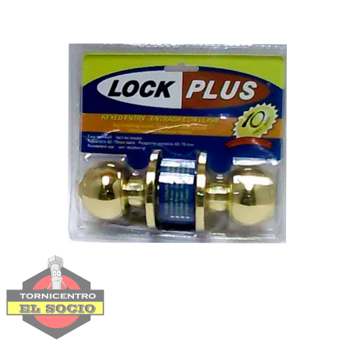 CHAPA BOLA LOCK PLUS LATON BRILLANTE