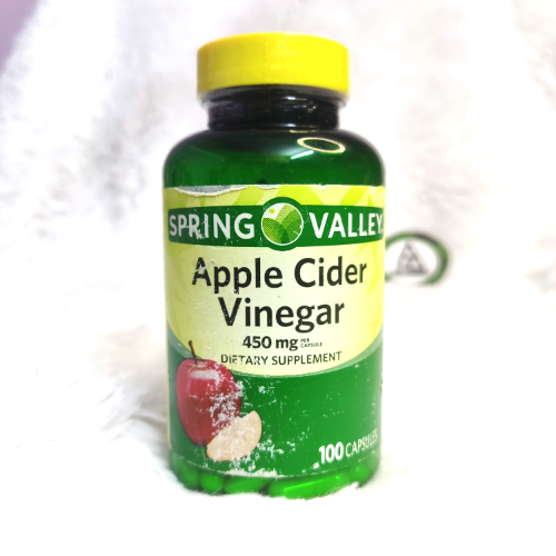 CÁPSULAS DE VINAGRE DE SIDRA DE MANZANA SPRING VALLEY, 450 MG (100 Capsulas)