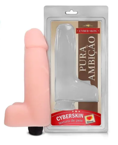 Protese com Vibro Cyber Skin 18x4cm