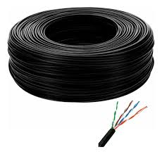 CABLE UTP CAT 5 EXTERIOR NEGRO