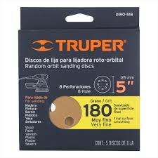 DISCO DE LIJA 5" GRANO 180,8 PERFORACIONES TRUPER