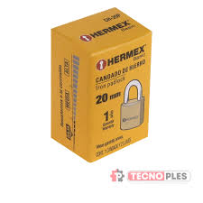 CANDADO DE HIERRO 20MM CORTO,CAJA HERMEX