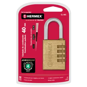 CANDADO HERMEX 40MM CON CLAVE