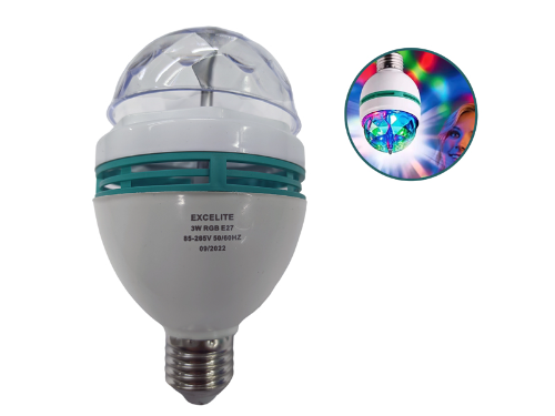 BOMBILLO LED GIRATORIO COLORES MDR-OS 3W EXCELITE