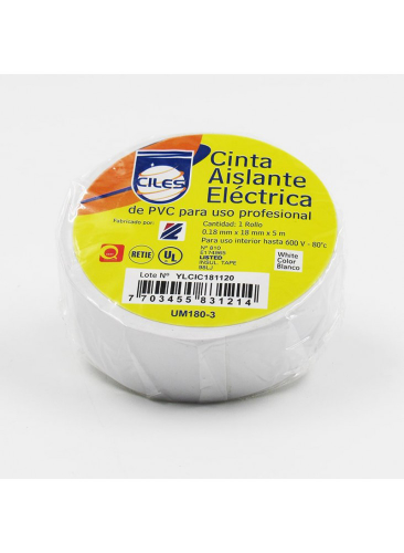 CINTA AISLANTE BLANCA CILES PEQUEÑA