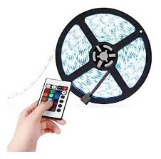 CINTA LED RGB CON CONTROL 12VFUENTE 1AMP 5MTS
