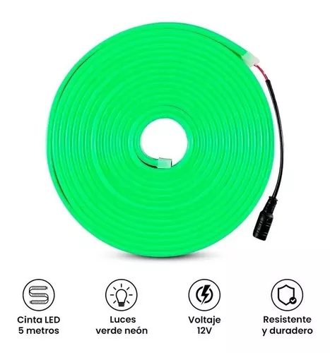 CINTA NEONFLEX VERDE X 5 METROS