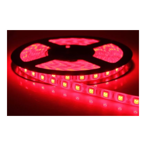 CINTA LED 12V X 5MTS ROJO SOLED