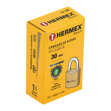 CANDADO DE HIERRO 30MM CORTO,CAJA HERMEX