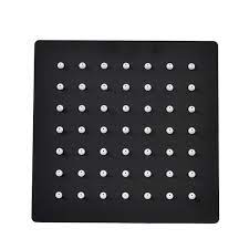 DUCHA REGADERA UDUKE NEGRA ACERO INOXIDABLE 6 CUADRADA